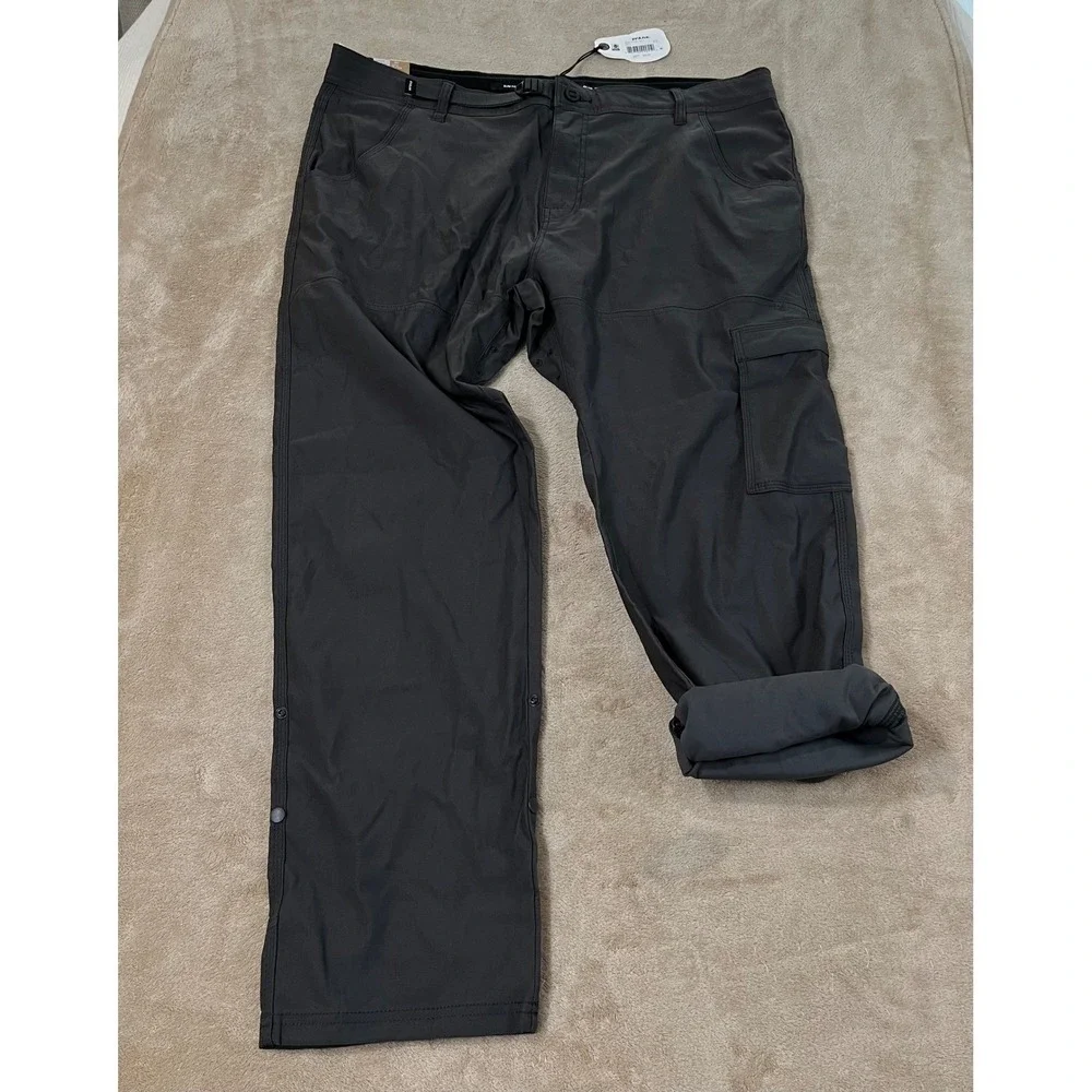 Prana Stretch Zion Slim Pant II Men's 40x30 Gray Hiking Cargo 1969831 $95 NEW